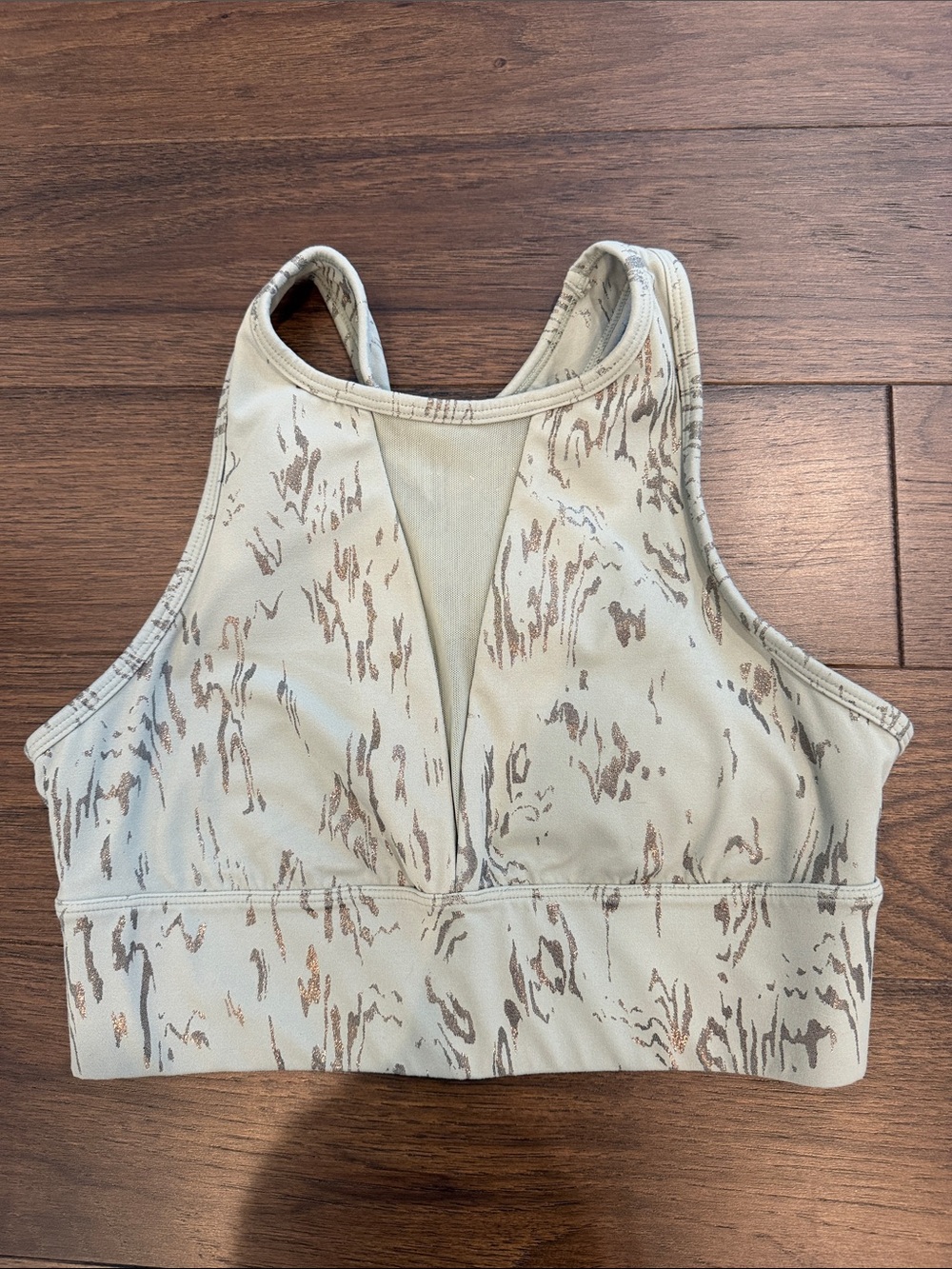 Halle Berry x Sweaty Betty Sports Bra Green & Metallic Small 4-6 - C53-023